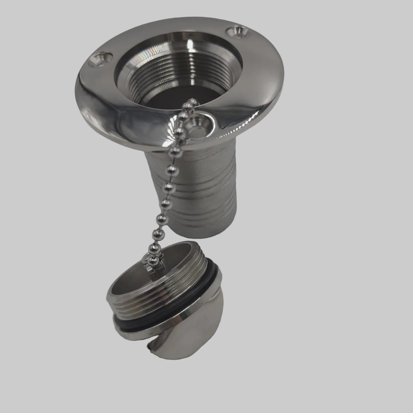 STAINLESS GAS DECKFILLER KEYLESS